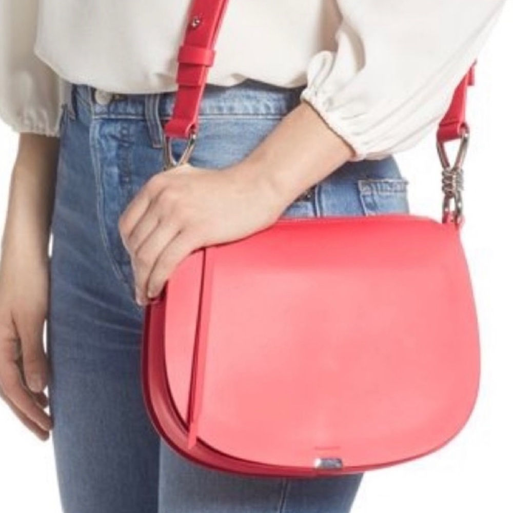 ALLSAINTS Captain Round Leather Crossbody Bag